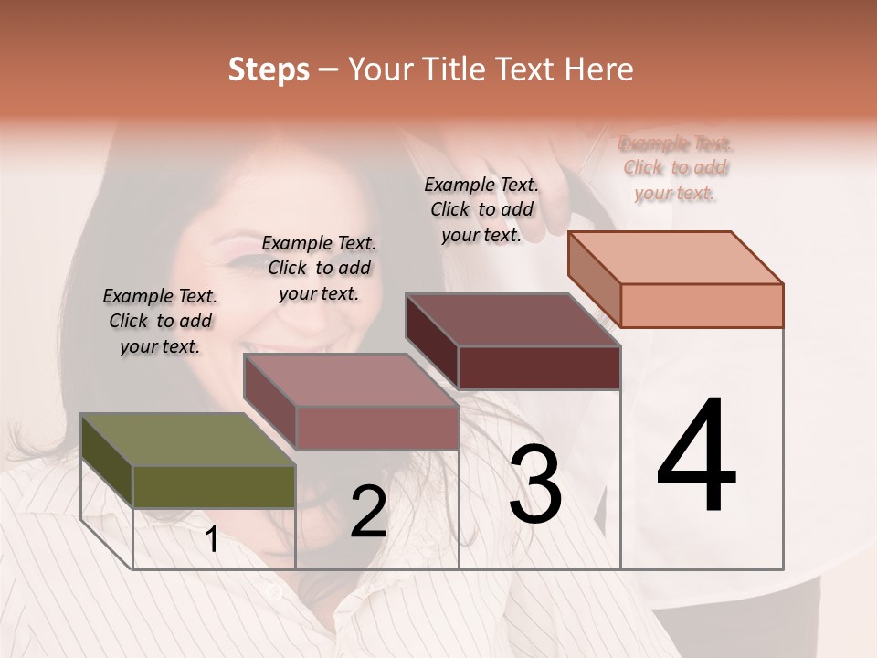 A Woman Getting Her Hair Styled By A Hair Stylist PowerPoint Template