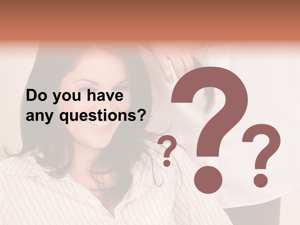 A Woman Getting Her Hair Styled By A Hair Stylist PowerPoint Template