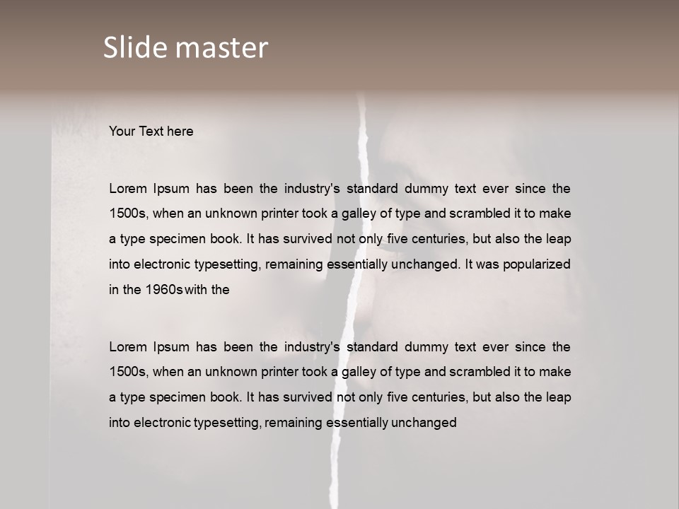 A Man And A Woman Face To Face With The Words Name Of Presentation Company Name PowerPoint Template