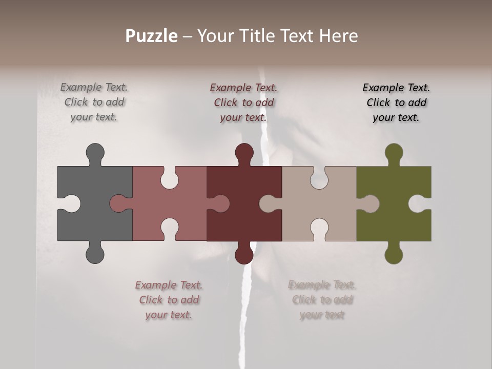 A Man And A Woman Face To Face With The Words Name Of Presentation Company Name PowerPoint Template