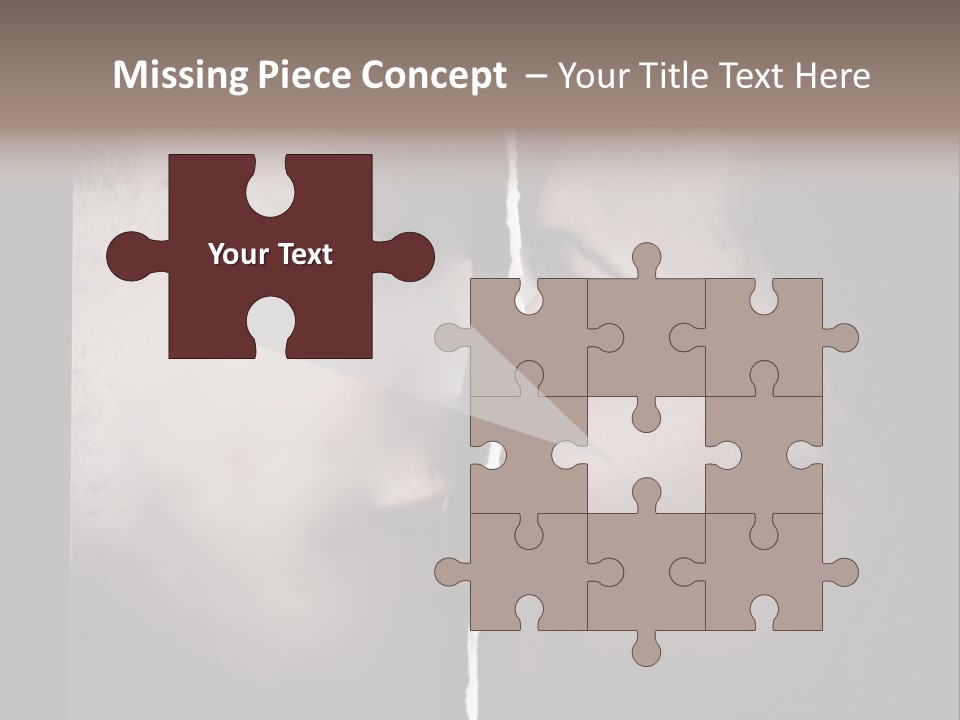 A Man And A Woman Face To Face With The Words Name Of Presentation Company Name PowerPoint Template