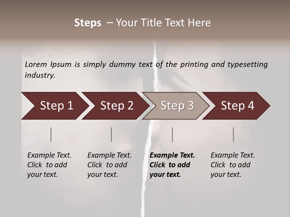 A Man And A Woman Face To Face With The Words Name Of Presentation Company Name PowerPoint Template