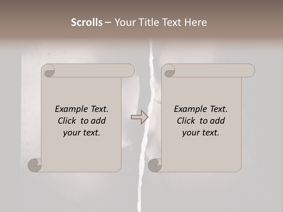 A Man And A Woman Face To Face With The Words Name Of Presentation Company Name PowerPoint Template