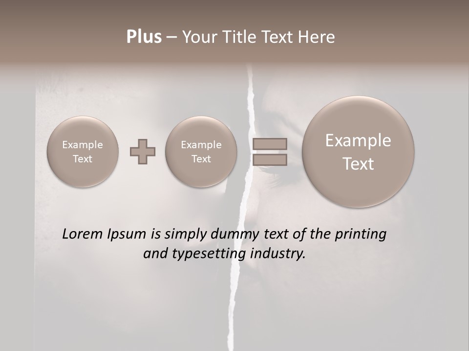 A Man And A Woman Face To Face With The Words Name Of Presentation Company Name PowerPoint Template