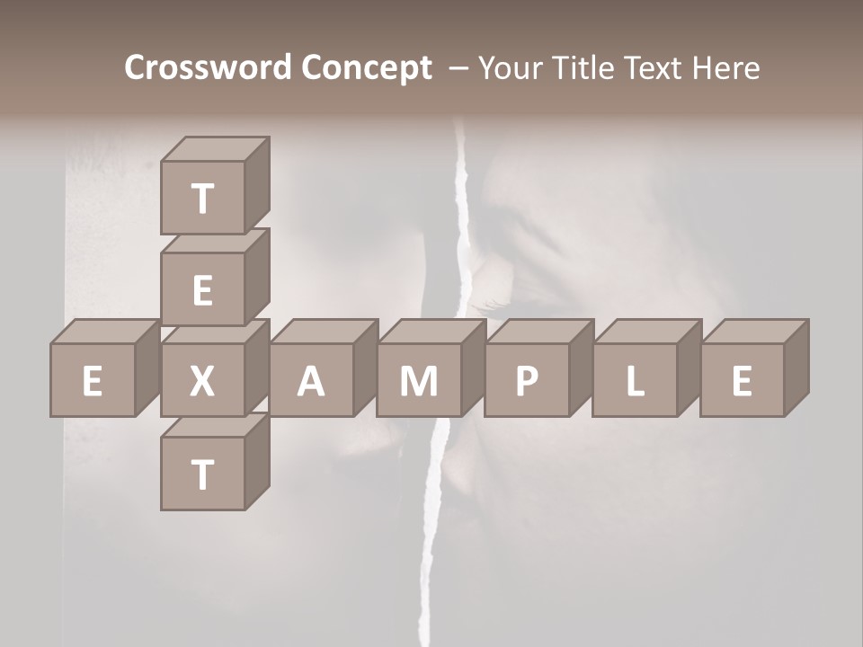 A Man And A Woman Face To Face With The Words Name Of Presentation Company Name PowerPoint Template