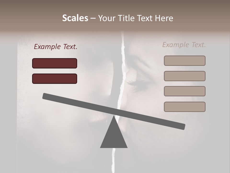 A Man And A Woman Face To Face With The Words Name Of Presentation Company Name PowerPoint Template
