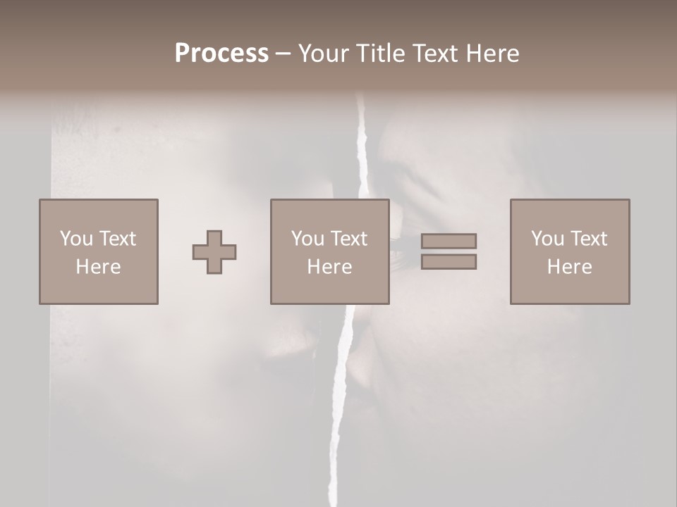 A Man And A Woman Face To Face With The Words Name Of Presentation Company Name PowerPoint Template