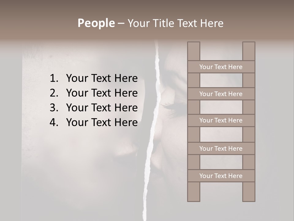 A Man And A Woman Face To Face With The Words Name Of Presentation Company Name PowerPoint Template