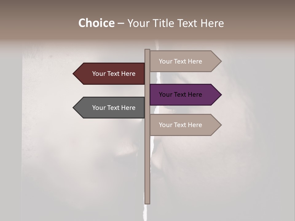A Man And A Woman Face To Face With The Words Name Of Presentation Company Name PowerPoint Template