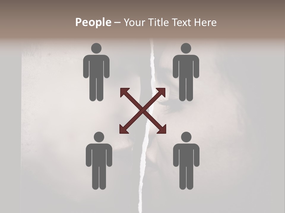 A Man And A Woman Face To Face With The Words Name Of Presentation Company Name PowerPoint Template