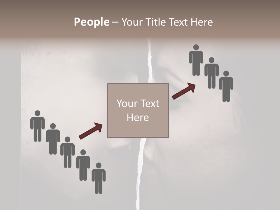 A Man And A Woman Face To Face With The Words Name Of Presentation Company Name PowerPoint Template