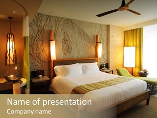 Decor Lamp Bedroom PowerPoint Template