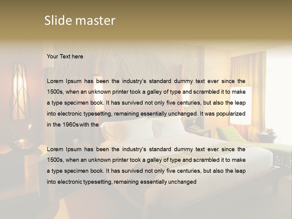 Decor Lamp Bedroom PowerPoint Template