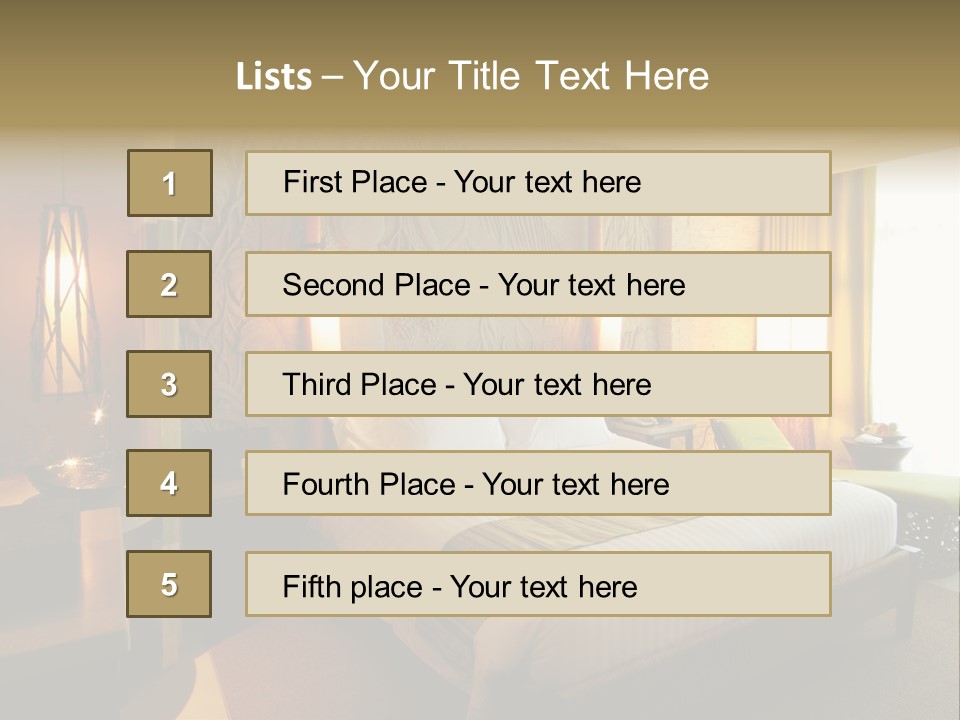 Decor Lamp Bedroom PowerPoint Template