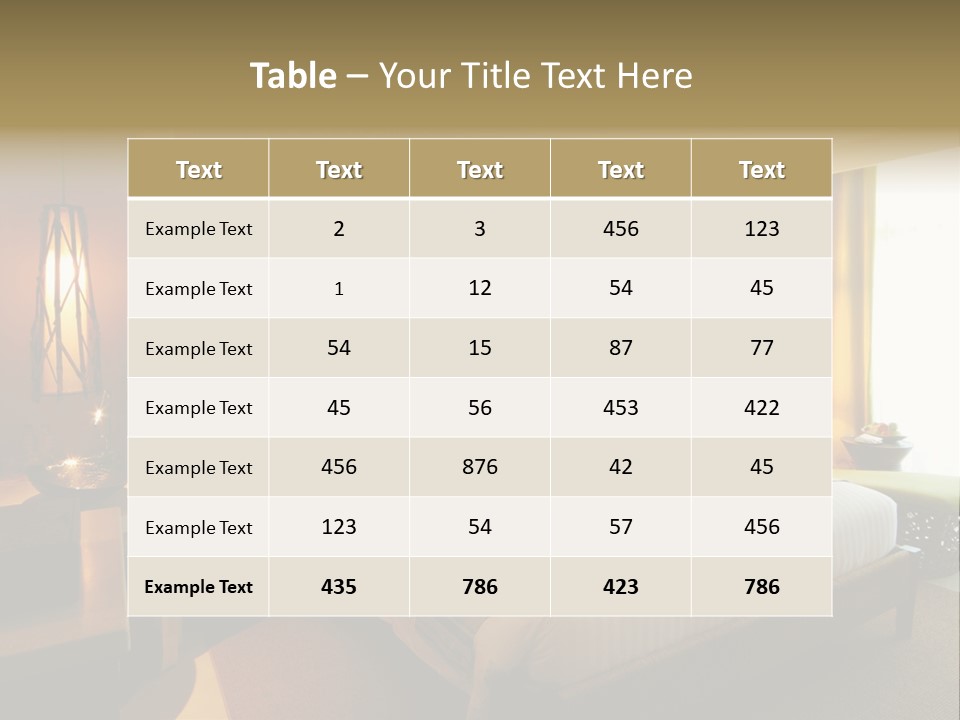 Decor Lamp Bedroom PowerPoint Template