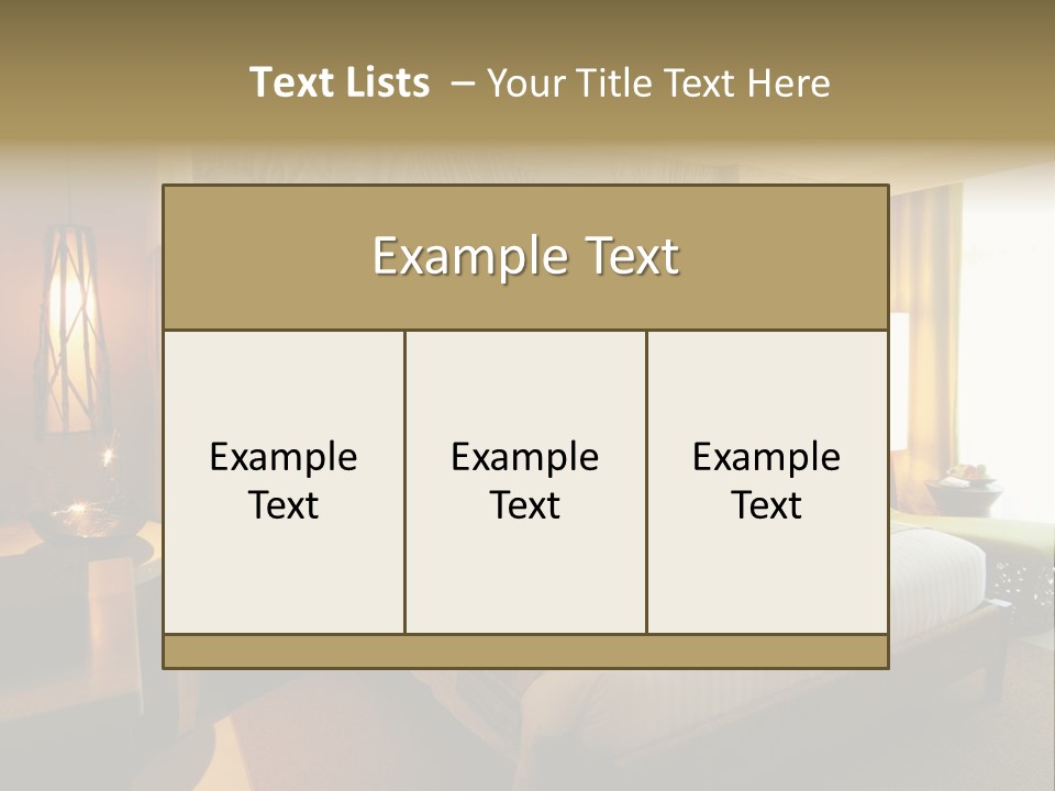 Decor Lamp Bedroom PowerPoint Template