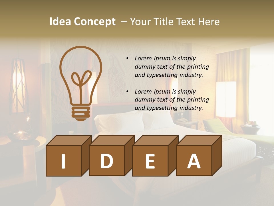 Decor Lamp Bedroom PowerPoint Template