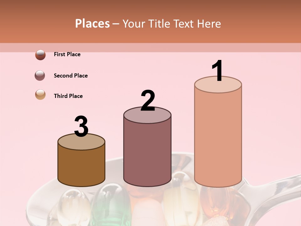 A Spoon Filled With Pills On Top Of A Pink Background PowerPoint Template