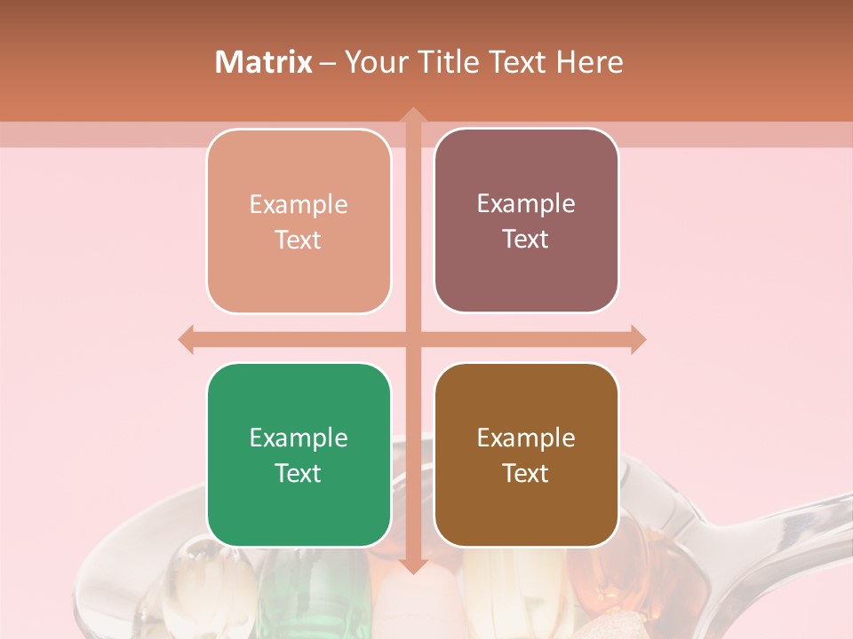 A Spoon Filled With Pills On Top Of A Pink Background PowerPoint Template