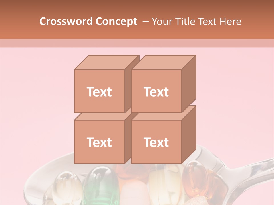 A Spoon Filled With Pills On Top Of A Pink Background PowerPoint Template
