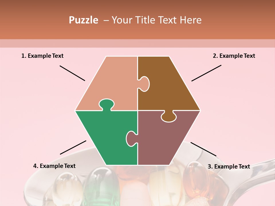 A Spoon Filled With Pills On Top Of A Pink Background PowerPoint Template