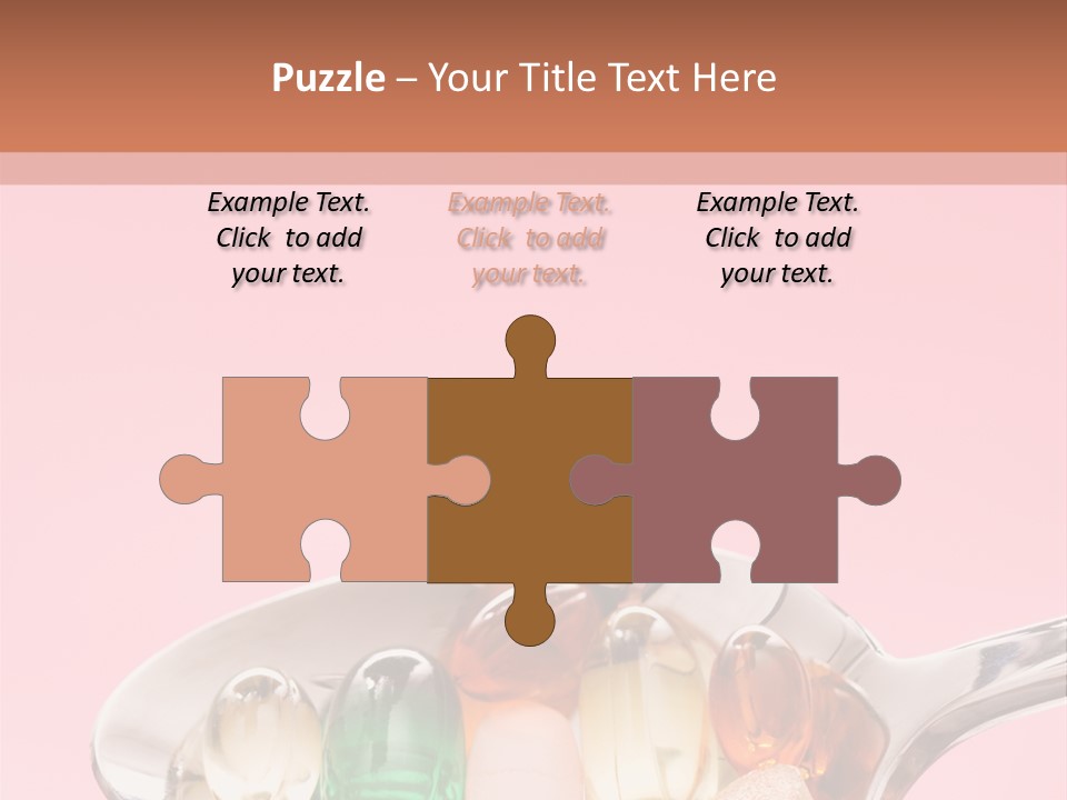 A Spoon Filled With Pills On Top Of A Pink Background PowerPoint Template