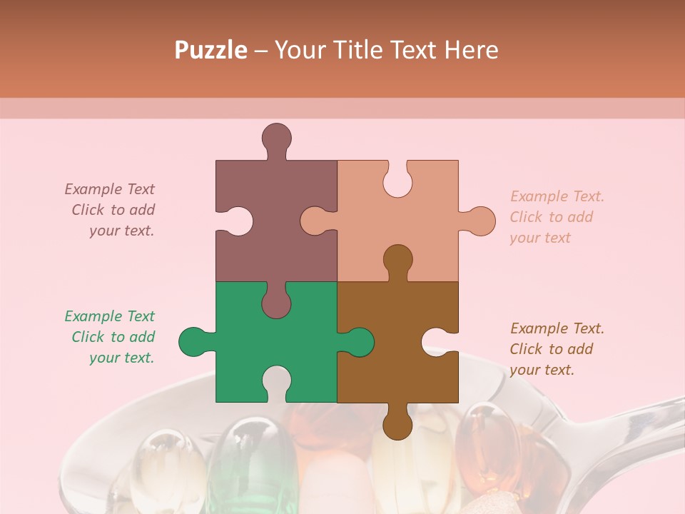 A Spoon Filled With Pills On Top Of A Pink Background PowerPoint Template