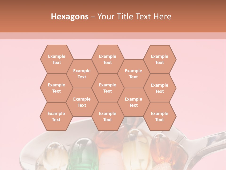 A Spoon Filled With Pills On Top Of A Pink Background PowerPoint Template