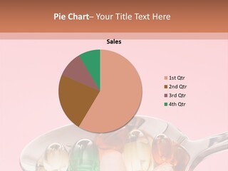 A Spoon Filled With Pills On Top Of A Pink Background PowerPoint Template