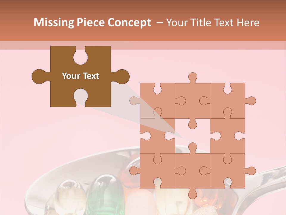 A Spoon Filled With Pills On Top Of A Pink Background PowerPoint Template