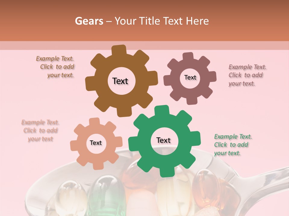 A Spoon Filled With Pills On Top Of A Pink Background PowerPoint Template