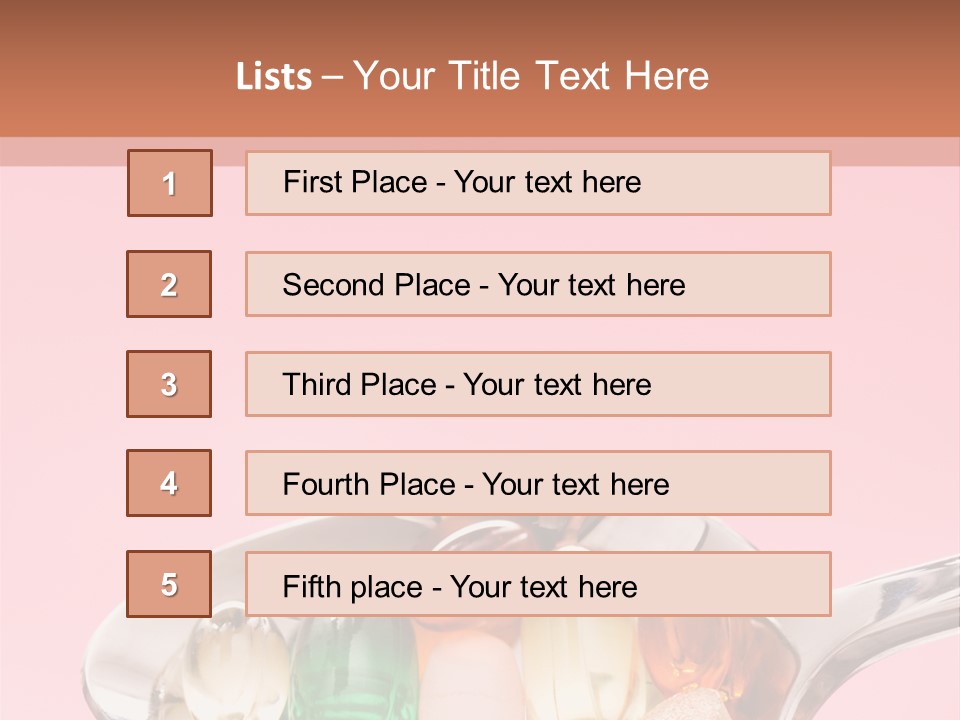 A Spoon Filled With Pills On Top Of A Pink Background PowerPoint Template