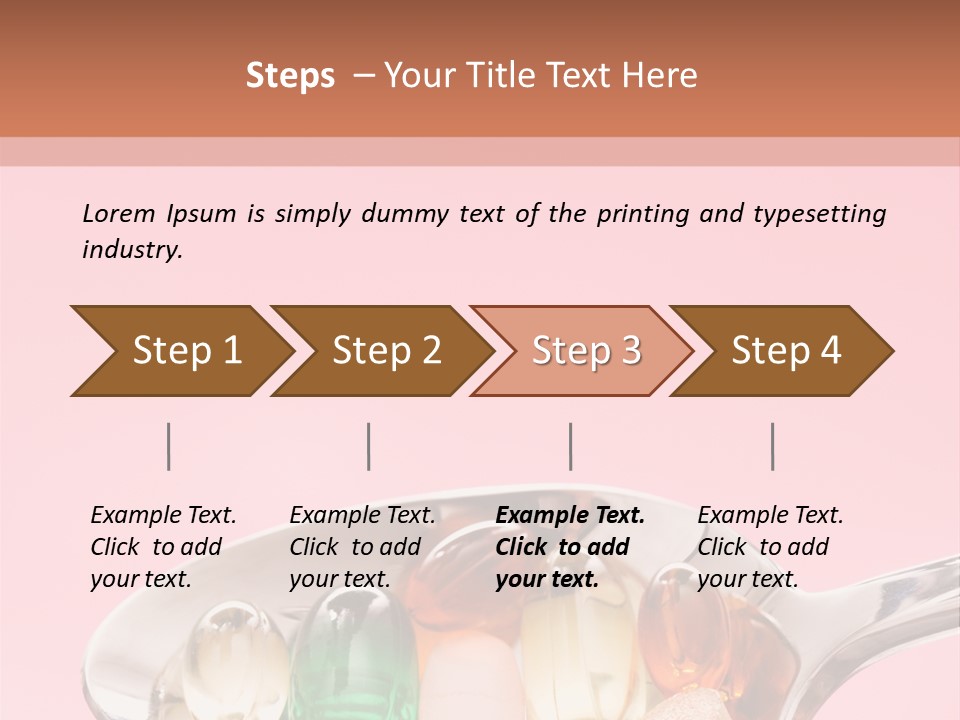 A Spoon Filled With Pills On Top Of A Pink Background PowerPoint Template