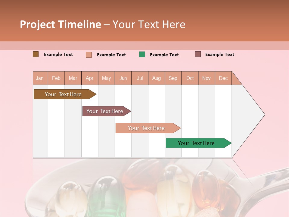 A Spoon Filled With Pills On Top Of A Pink Background PowerPoint Template