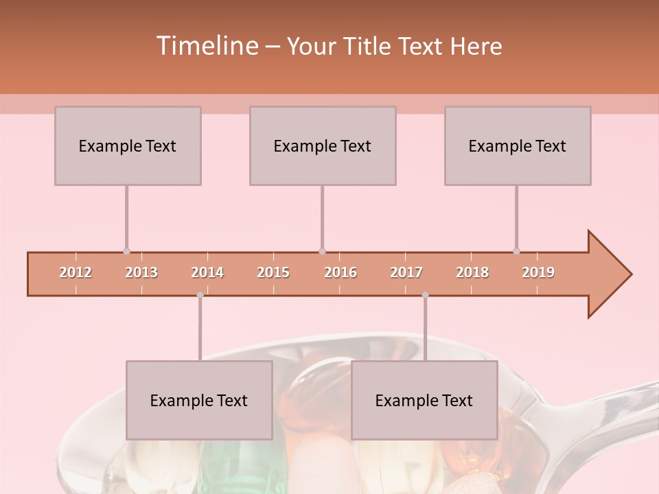A Spoon Filled With Pills On Top Of A Pink Background PowerPoint Template