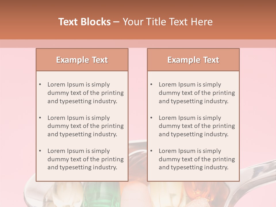 A Spoon Filled With Pills On Top Of A Pink Background PowerPoint Template