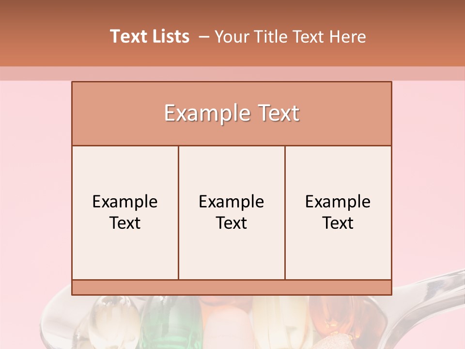 A Spoon Filled With Pills On Top Of A Pink Background PowerPoint Template