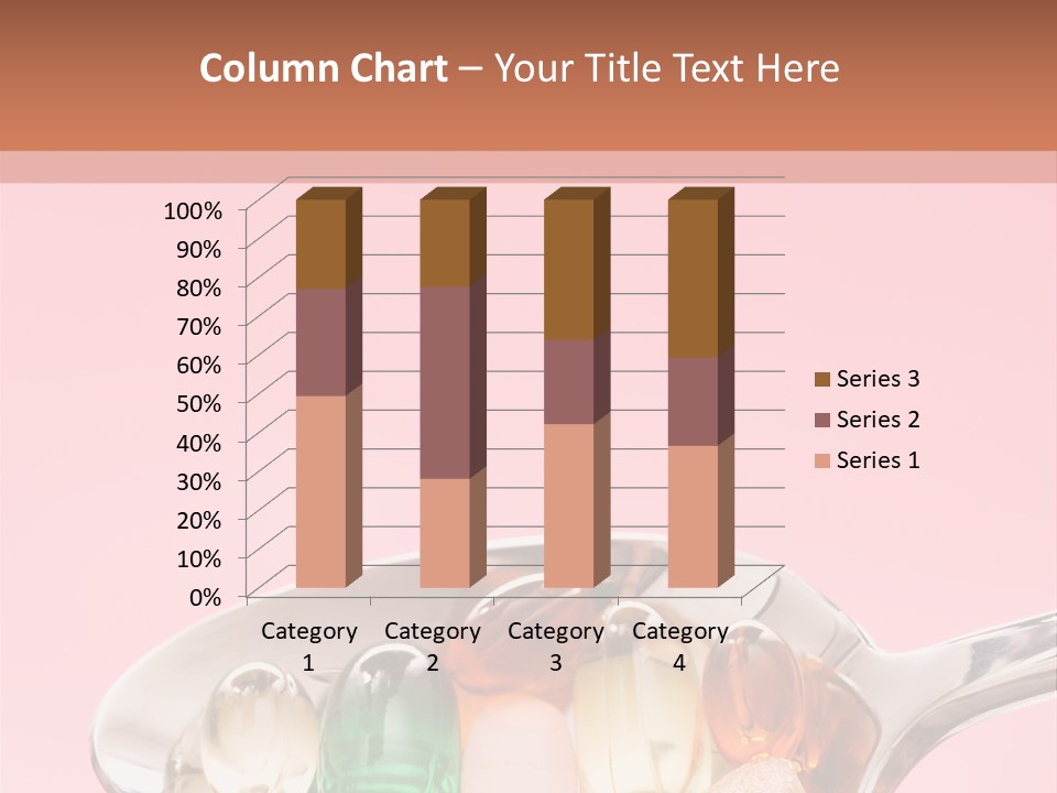 A Spoon Filled With Pills On Top Of A Pink Background PowerPoint Template