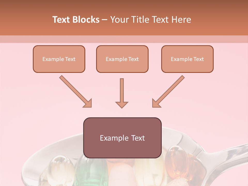 A Spoon Filled With Pills On Top Of A Pink Background PowerPoint Template
