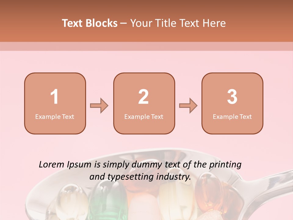 A Spoon Filled With Pills On Top Of A Pink Background PowerPoint Template