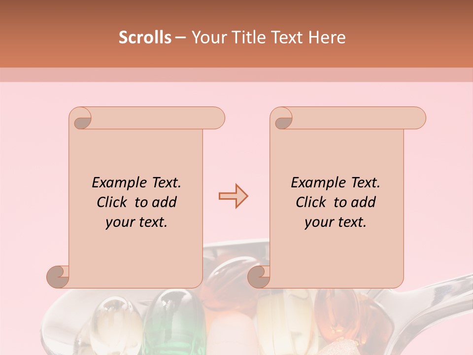 A Spoon Filled With Pills On Top Of A Pink Background PowerPoint Template
