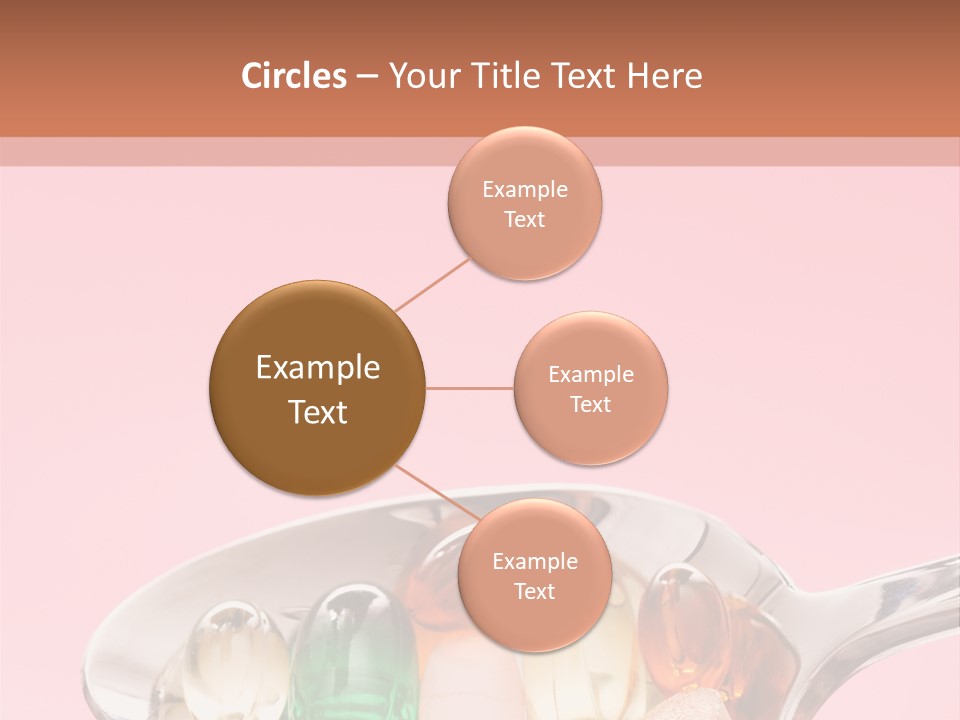 A Spoon Filled With Pills On Top Of A Pink Background PowerPoint Template