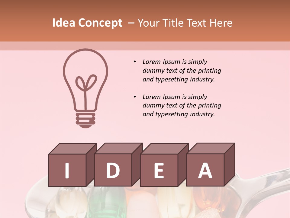 A Spoon Filled With Pills On Top Of A Pink Background PowerPoint Template
