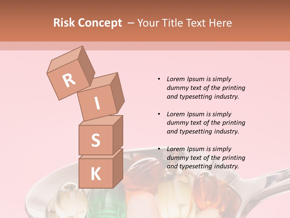 A Spoon Filled With Pills On Top Of A Pink Background PowerPoint Template