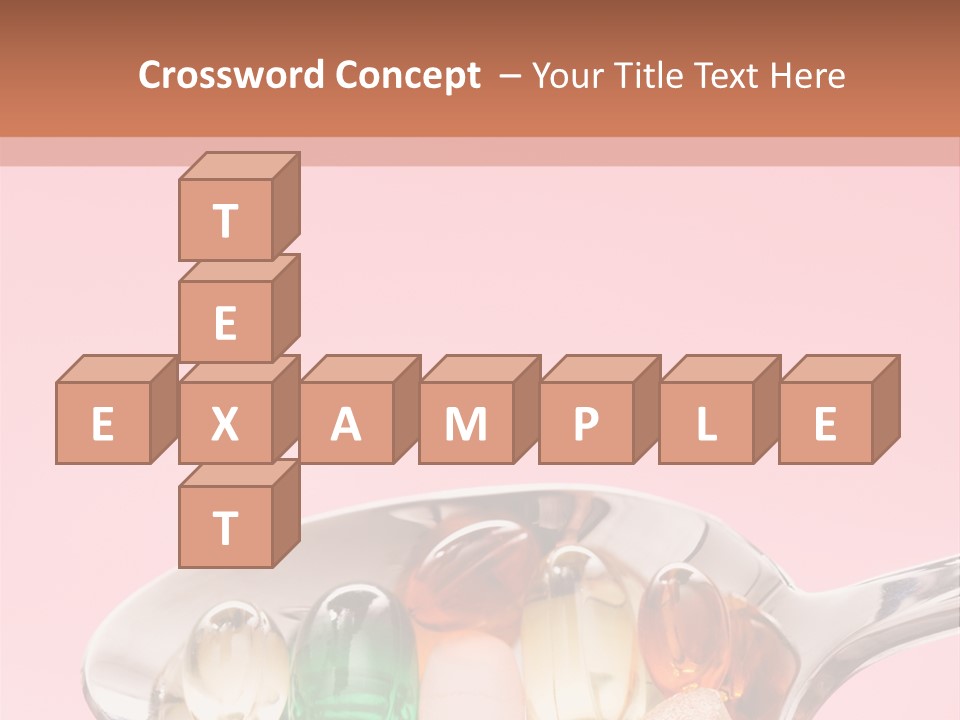 A Spoon Filled With Pills On Top Of A Pink Background PowerPoint Template