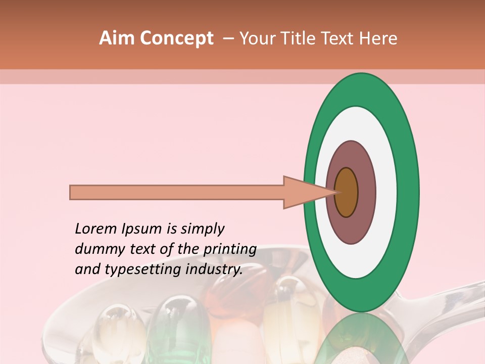 A Spoon Filled With Pills On Top Of A Pink Background PowerPoint Template