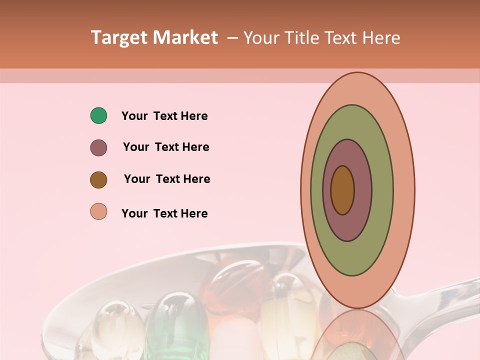 A Spoon Filled With Pills On Top Of A Pink Background PowerPoint Template