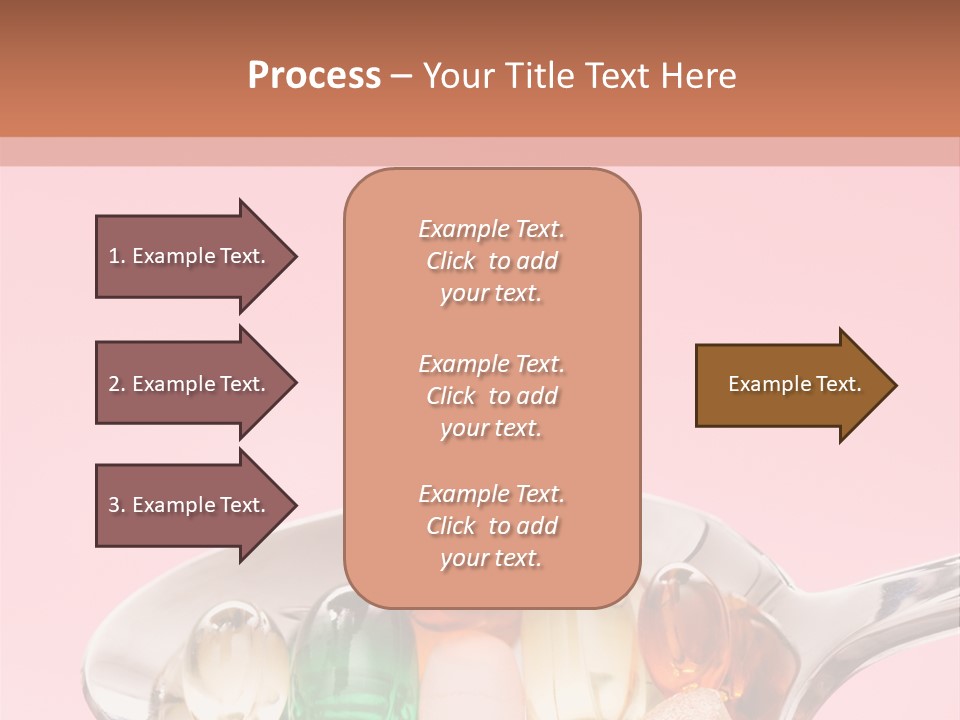 A Spoon Filled With Pills On Top Of A Pink Background PowerPoint Template