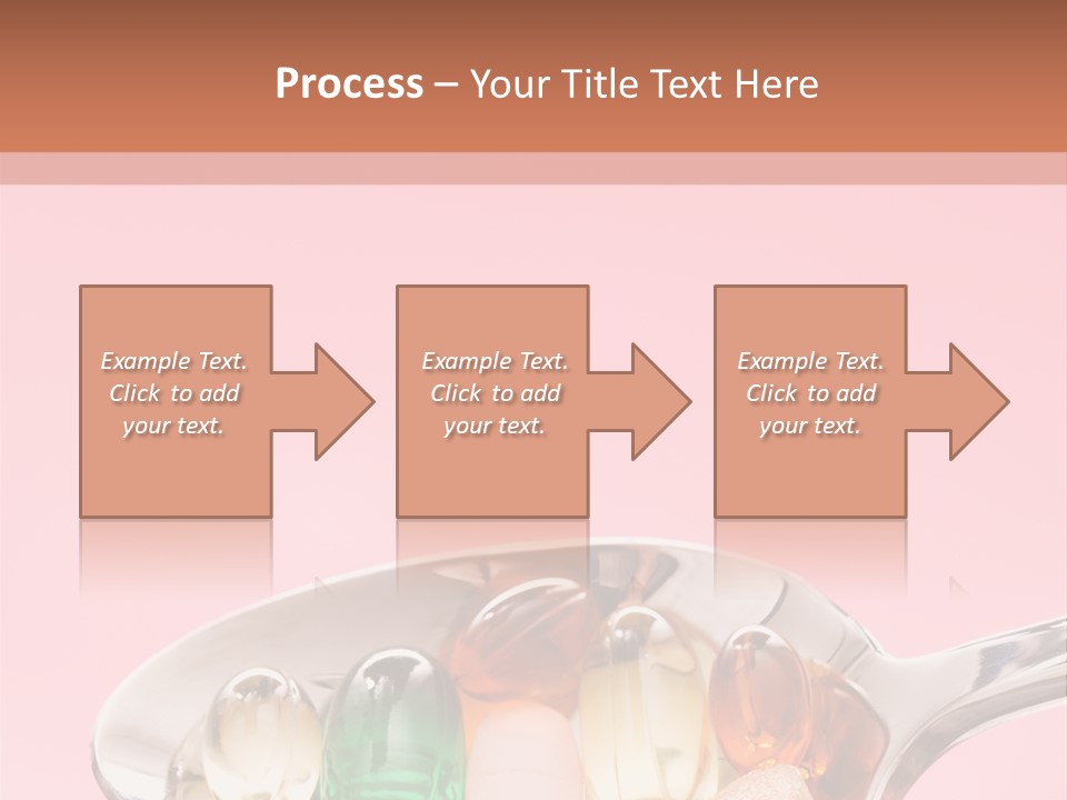 A Spoon Filled With Pills On Top Of A Pink Background PowerPoint Template