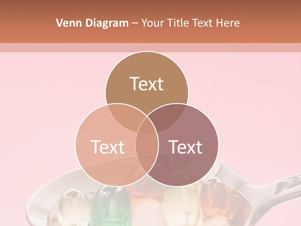 A Spoon Filled With Pills On Top Of A Pink Background PowerPoint Template